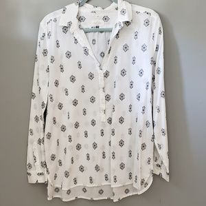 LOFT Tunic Top with Embroidered Print Large